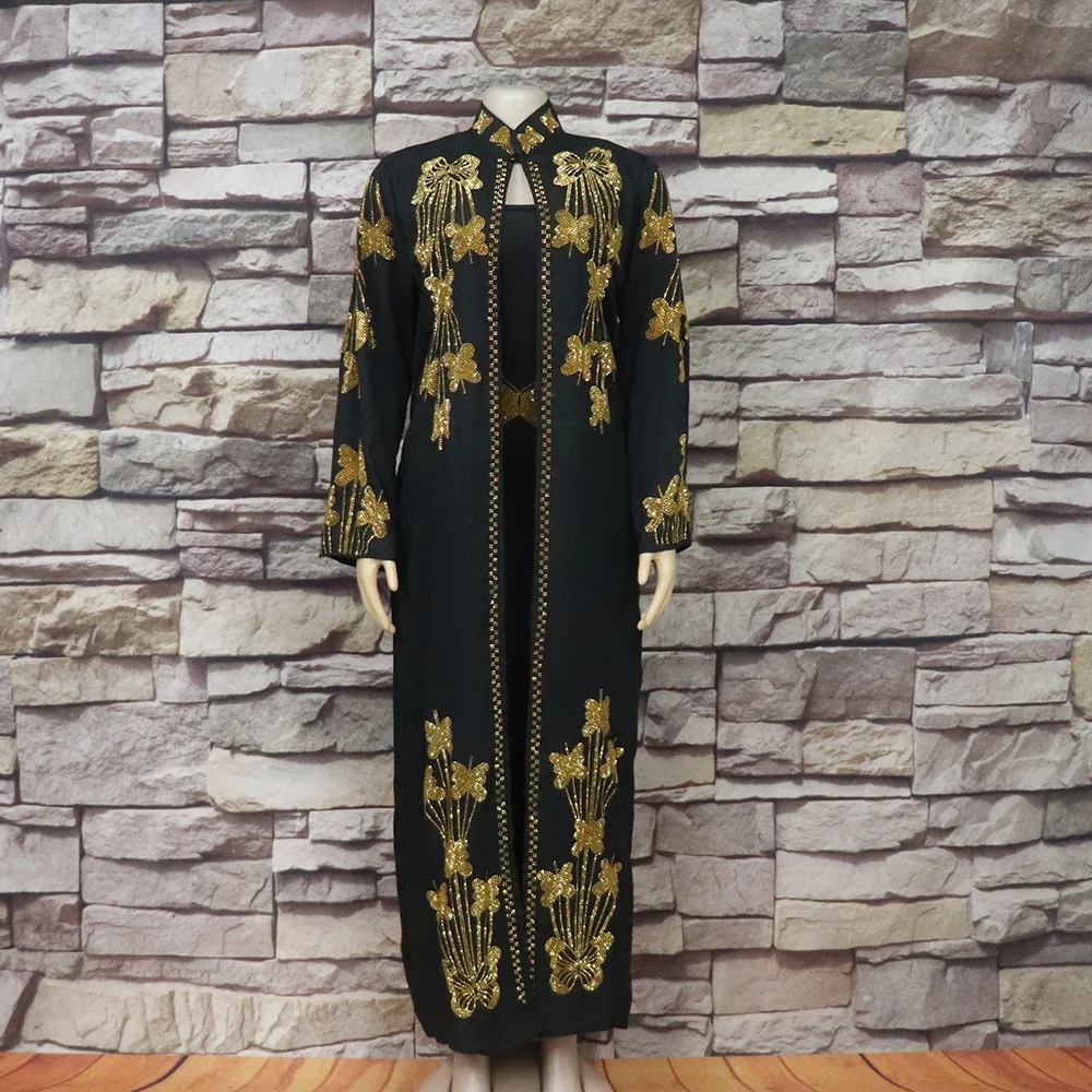 Top Fashion Luxurious Women's Evening Dresses Heavy Rhinestones African Party Dresses Woman Elegant Suit African Women Dresses