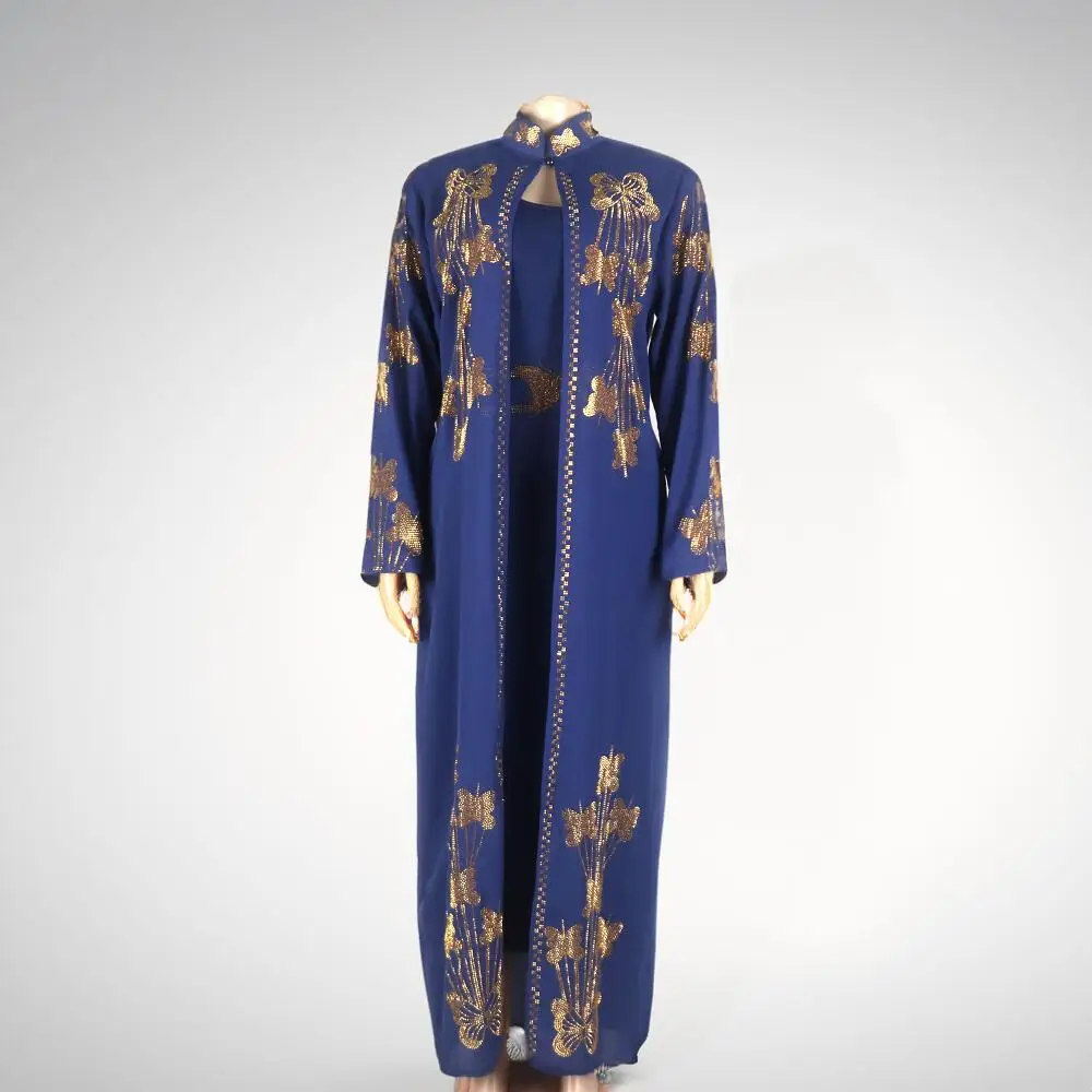 Top Fashion Luxurious Women's Evening Dresses Heavy Rhinestones African Party Dresses Woman Elegant Suit African Women Dresses