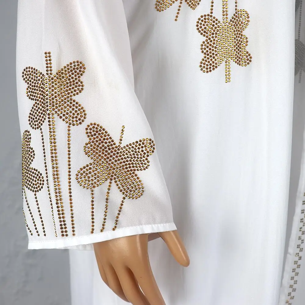 Top Fashion Luxurious Women's Evening Dresses Heavy Rhinestones African Party Dresses Woman Elegant Suit African Women Dresses