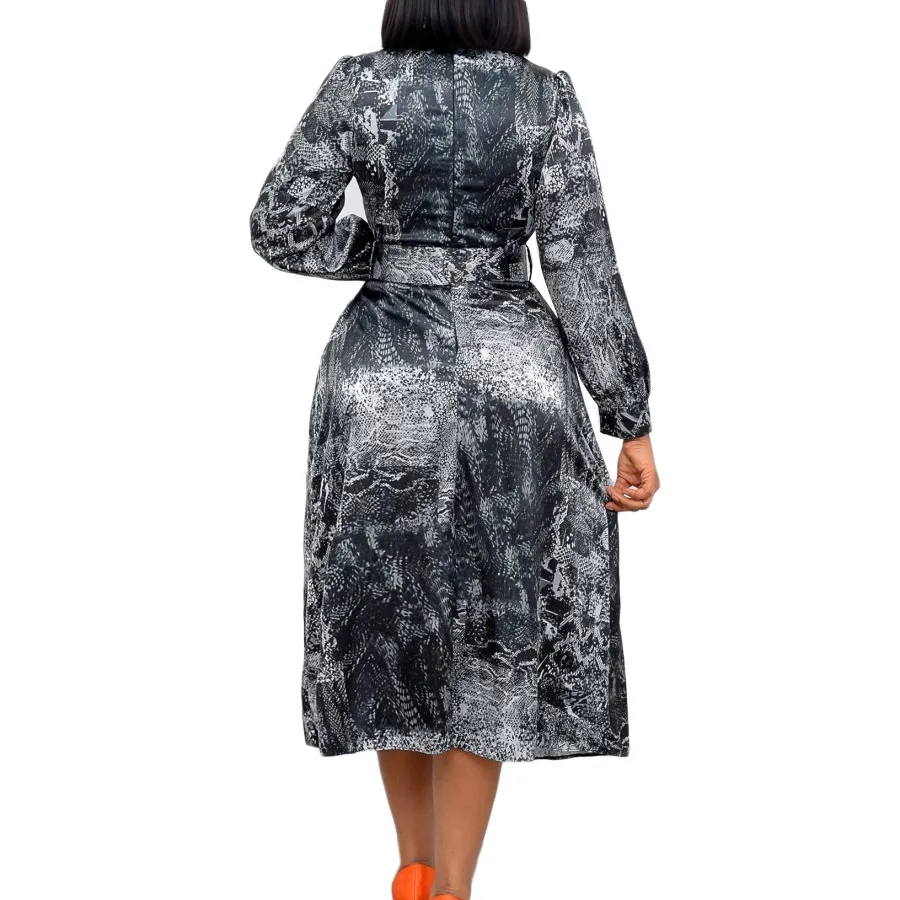 African Dress For Women Fashion Dashiki Pleated Vestidos 2022 Spring Summer New Arrival Robe Elegant African Party Midi Dress