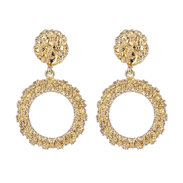 Exquisite Vintage Clips Earrings for Women Gold Silver Color Geometric Statement Clip on Earrings No Pierced Charm Earrings