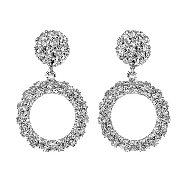Exquisite Vintage Clips Earrings for Women Gold Silver Color Geometric Statement Clip on Earrings No Pierced Charm Earrings