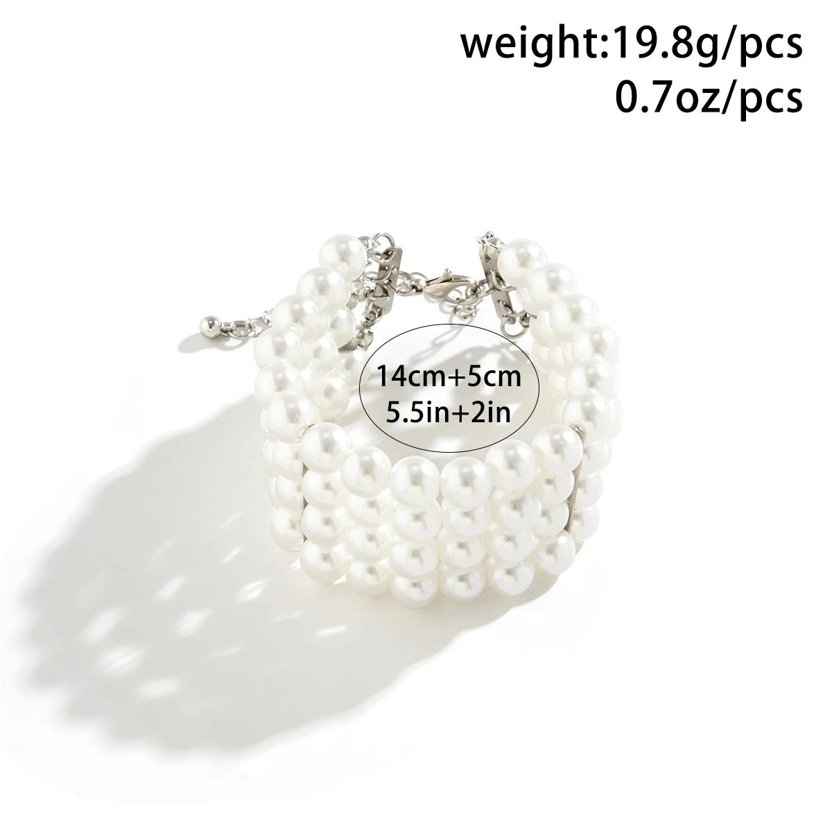IngeSight.Z Luxury Multilayer Imitation Pearl Beaded Wide Cuff Bracelets For Women Simple Charm Bangles Party Birthday Gifts