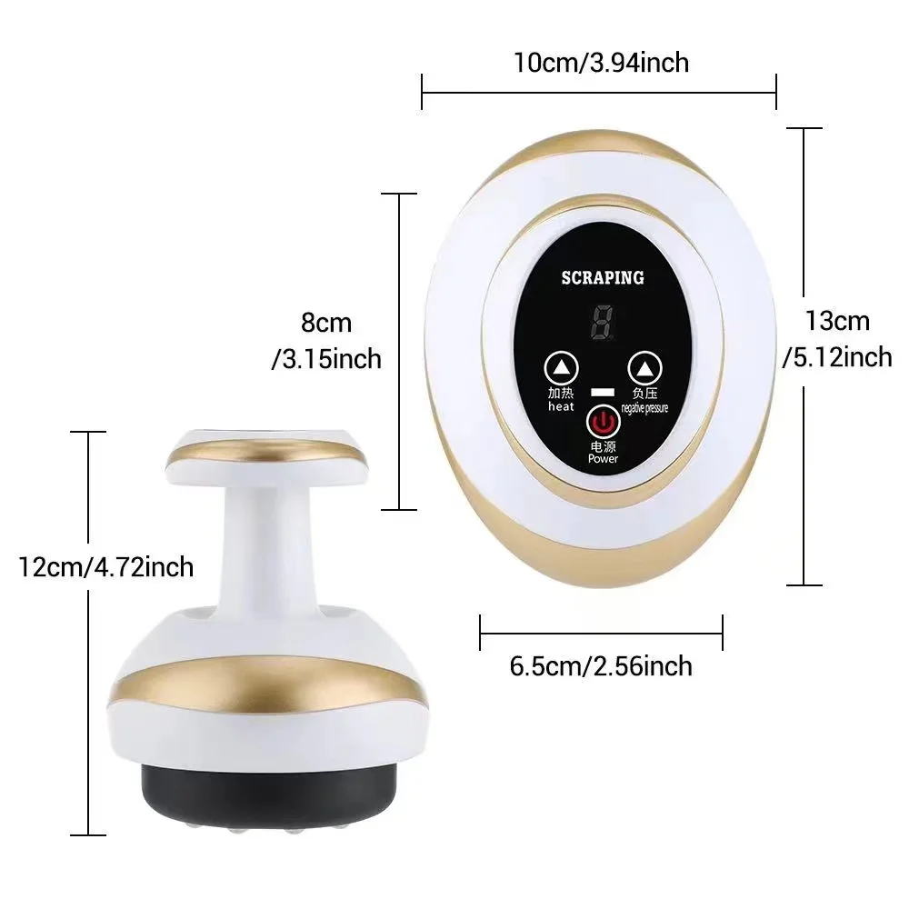 Electric Scraping Massage Cupping Body Massager Vacuum Cans Suction Cup Heating Body Back Neck Arm Guasha Massager