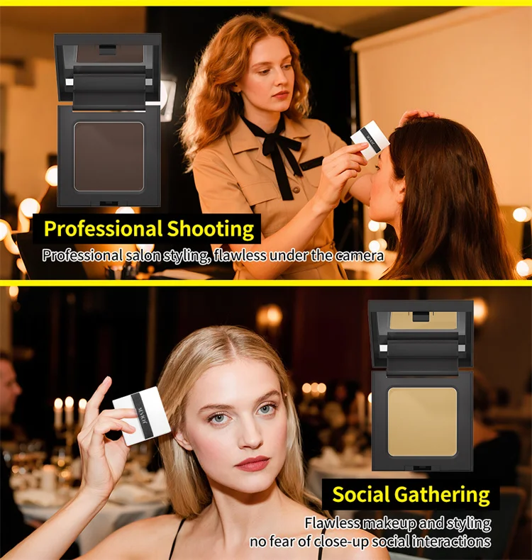Sevich 5 Colors Concealer Hair Powder Waterproof Black Hairline Shadow Powder Edge Control Hair Concealer Hairline Powder 12g