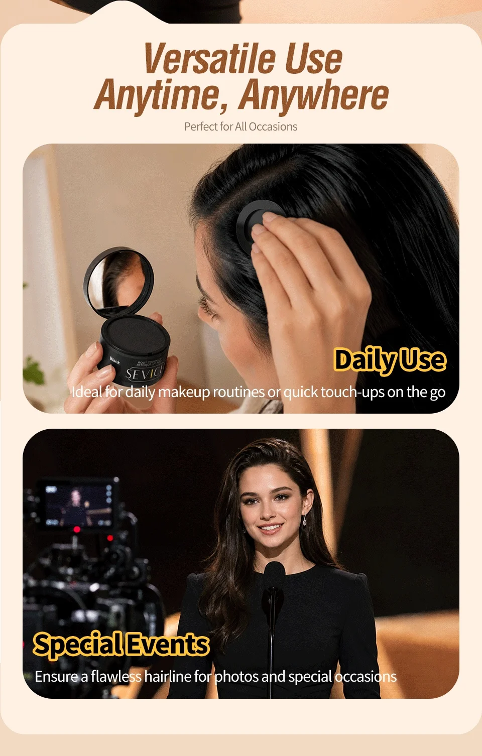 Sevich 12 Color Hairline Powder Hairline Shadow Cover Up Fill In Thinning Hair Unisex Hairline Shadow Powder Modified Gray Hair