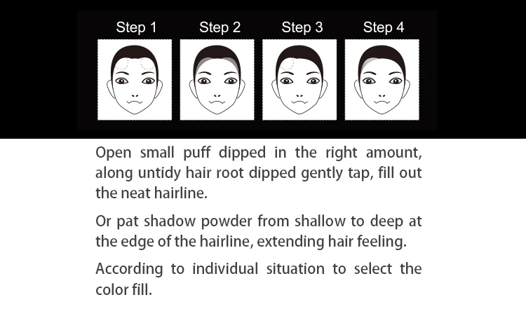 Sevich Hairline Powder 4g Hairline Shadow Powder Women Men Makeup Hair Concealer Natural Cover Unisex Hair Straightener Brush
