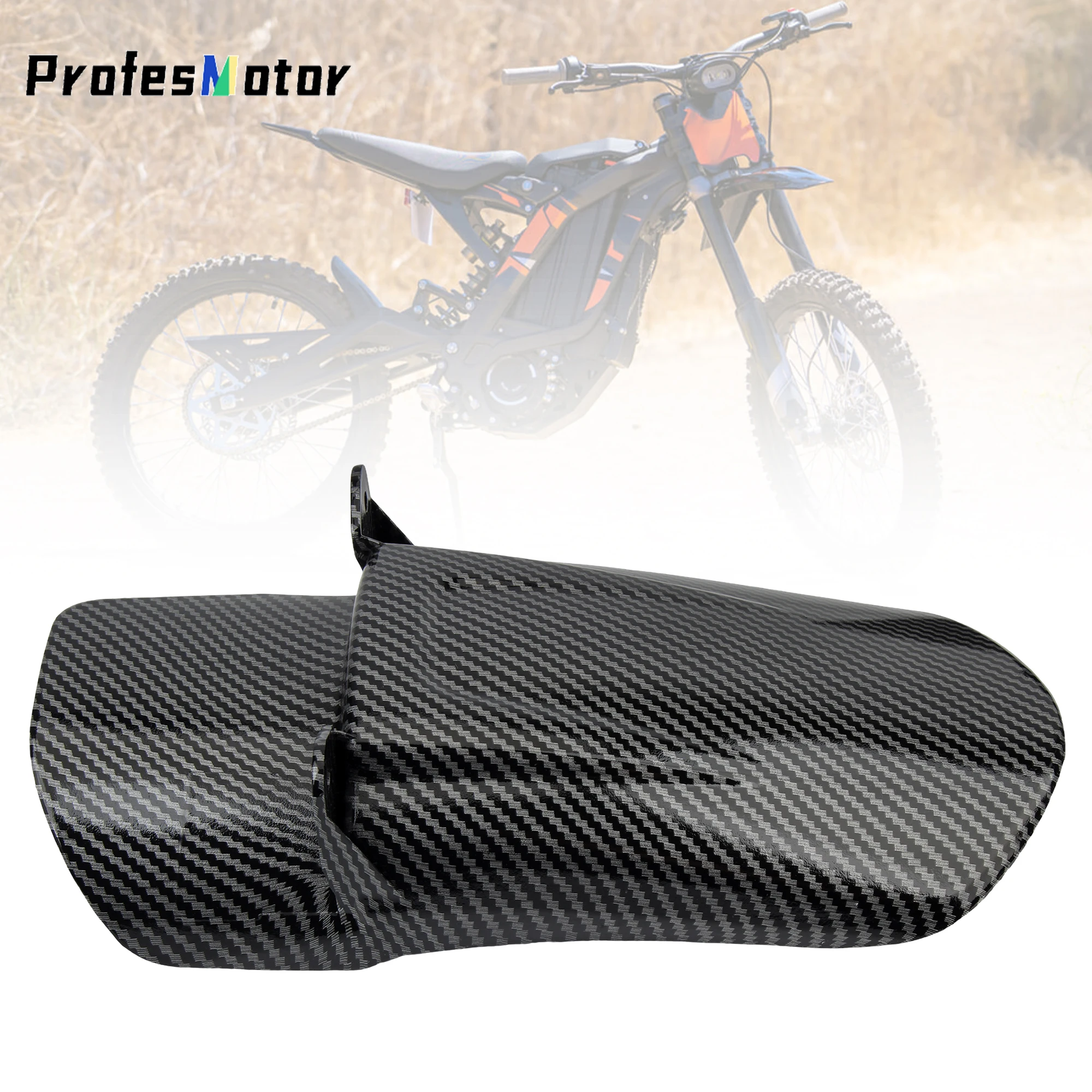 For Sur-Ron Light Bee S X Motocross Mudguards Rear Fender Carbon Fiber Color Accessories Rear Fender Refit For Surron Parts