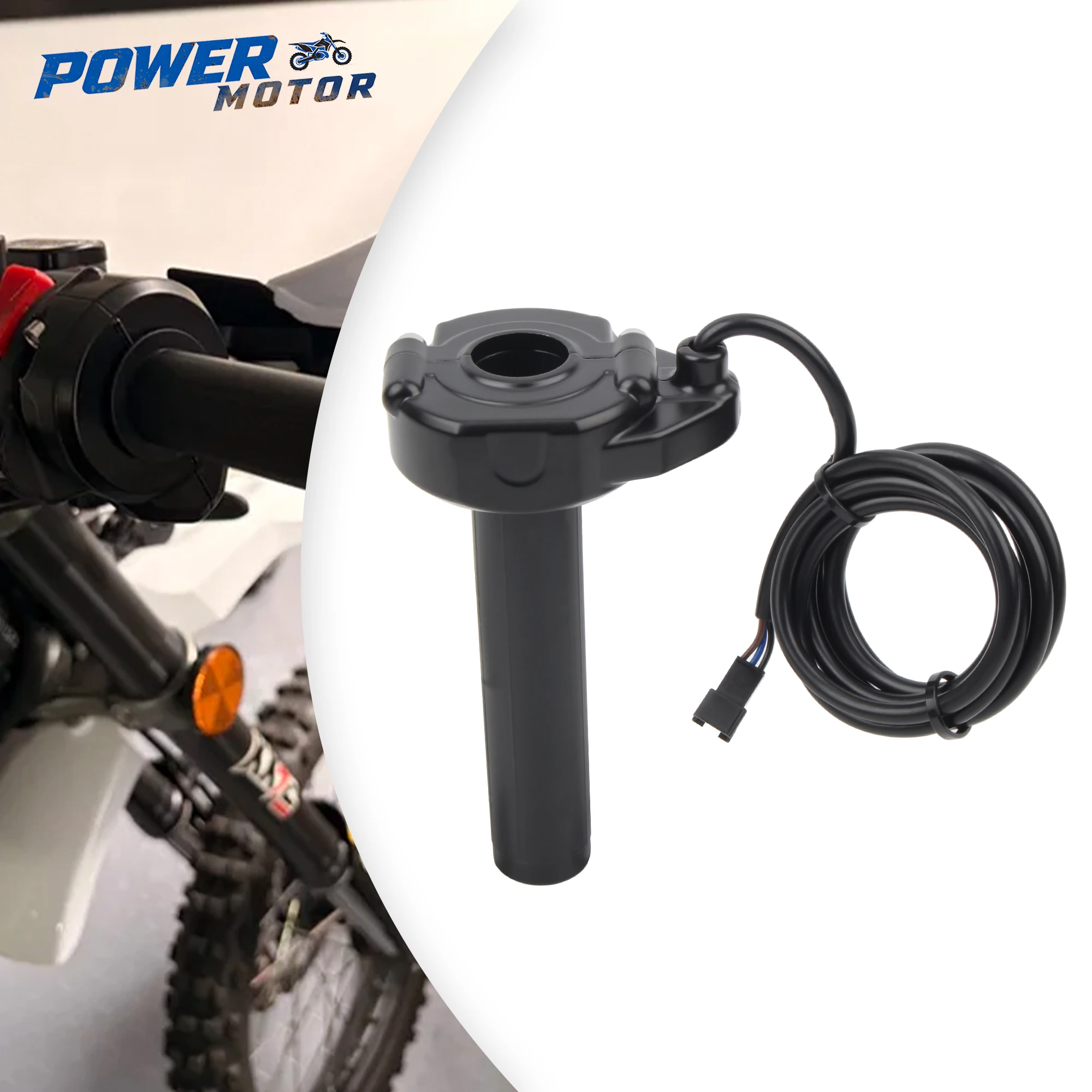 Ebike CNC For Surron Style Full Twist Throttle with Hand Grips SM 3pin Plug 36V 48V 52V 60V 72V Electric Bicycle For Ridstar Q2