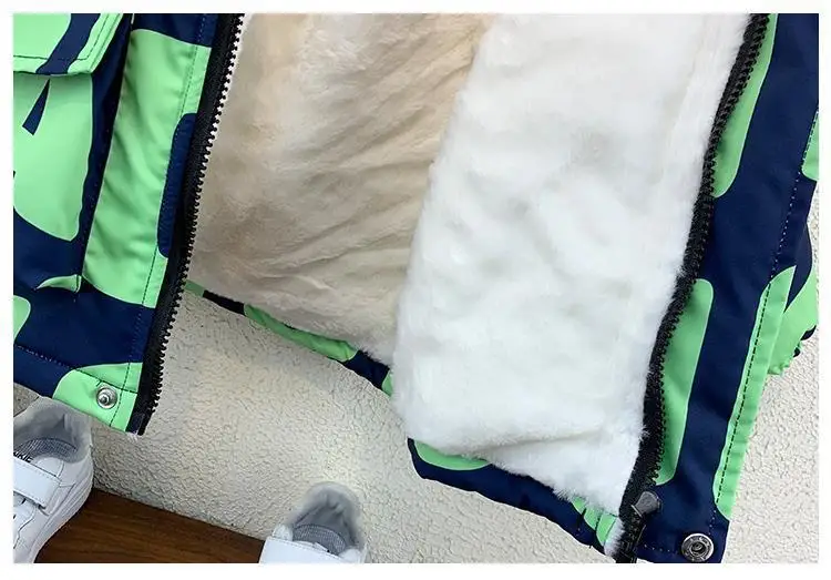 Boys Coat Jacket Outwear Tops Cotton 2023 Fashion Thicken Plus Velvet Winter Autumn Plus Size Overcoat Children's Clothes