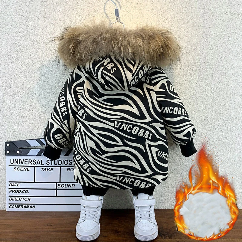 Boys Coat Jacket Outwear Tops Cotton 2023 Fashion Thicken Plus Velvet Winter Autumn Plus Size Overcoat Children's Clothes