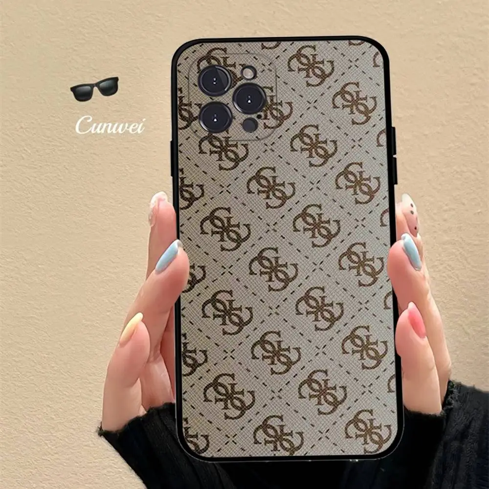 Fashion Brand G-Guess Phone Case For Iphone 17 16 15 16e 14 13 12 11 Pro Max Plus Case Cover Coque