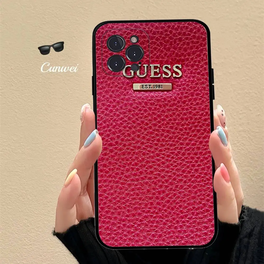 Fashion Brand G-Guess Phone Case For Iphone 17 16 15 16e 14 13 12 11 Pro Max Plus Case Cover Coque