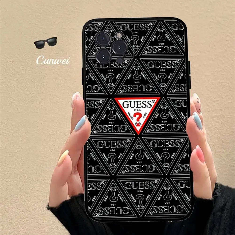 Fashion Brand G-Guess Phone Case For Iphone 17 16 15 16e 14 13 12 11 Pro Max Plus Case Cover Coque