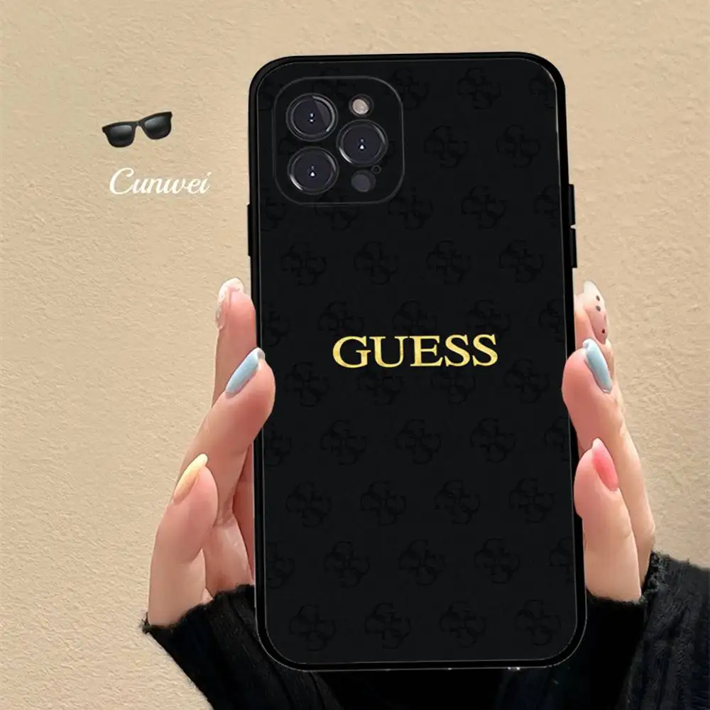 Fashion Brand G-Guess Phone Case For Iphone 17 16 15 16e 14 13 12 11 Pro Max Plus Case Cover Coque