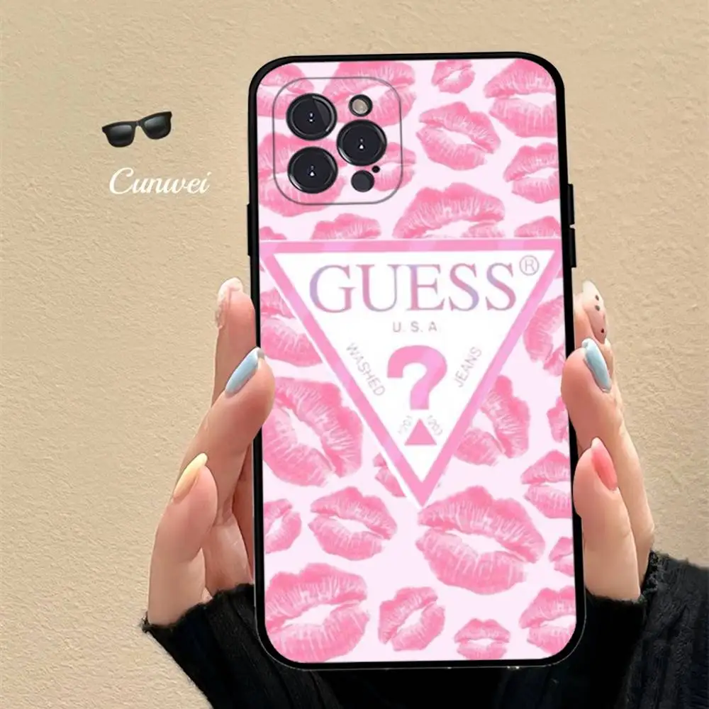 Fashion Brand G-Guess Phone Case For Iphone 17 16 15 16e 14 13 12 11 Pro Max Plus Case Cover Coque