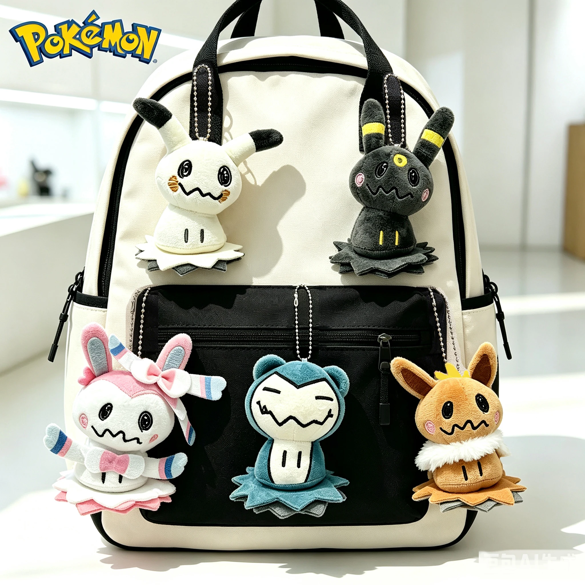 Mimikyu Eevee Plush Keychain Pocket Monster Cos Eeveelution Snorlax Doll Anime Pendant For Fan Collectible Sylveon Present Decor