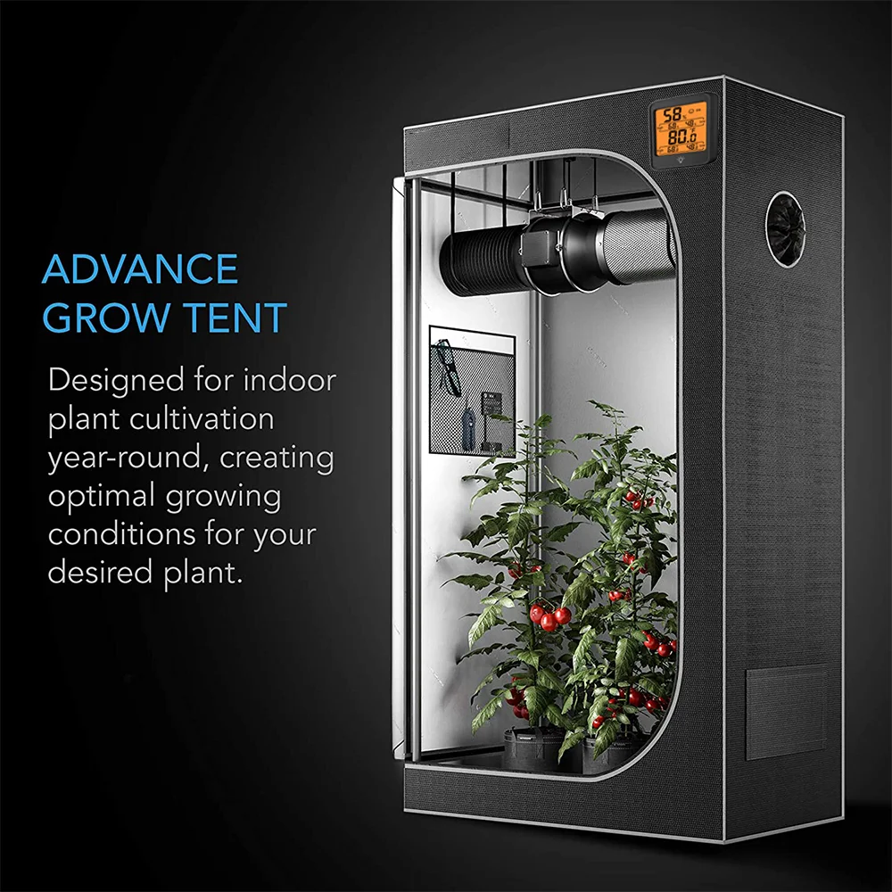 Grow tent indoor Growboxs Plant Tent With humidity temperature display Hydroponics Grow Room For Indoors Greenhouse Plants Mylar