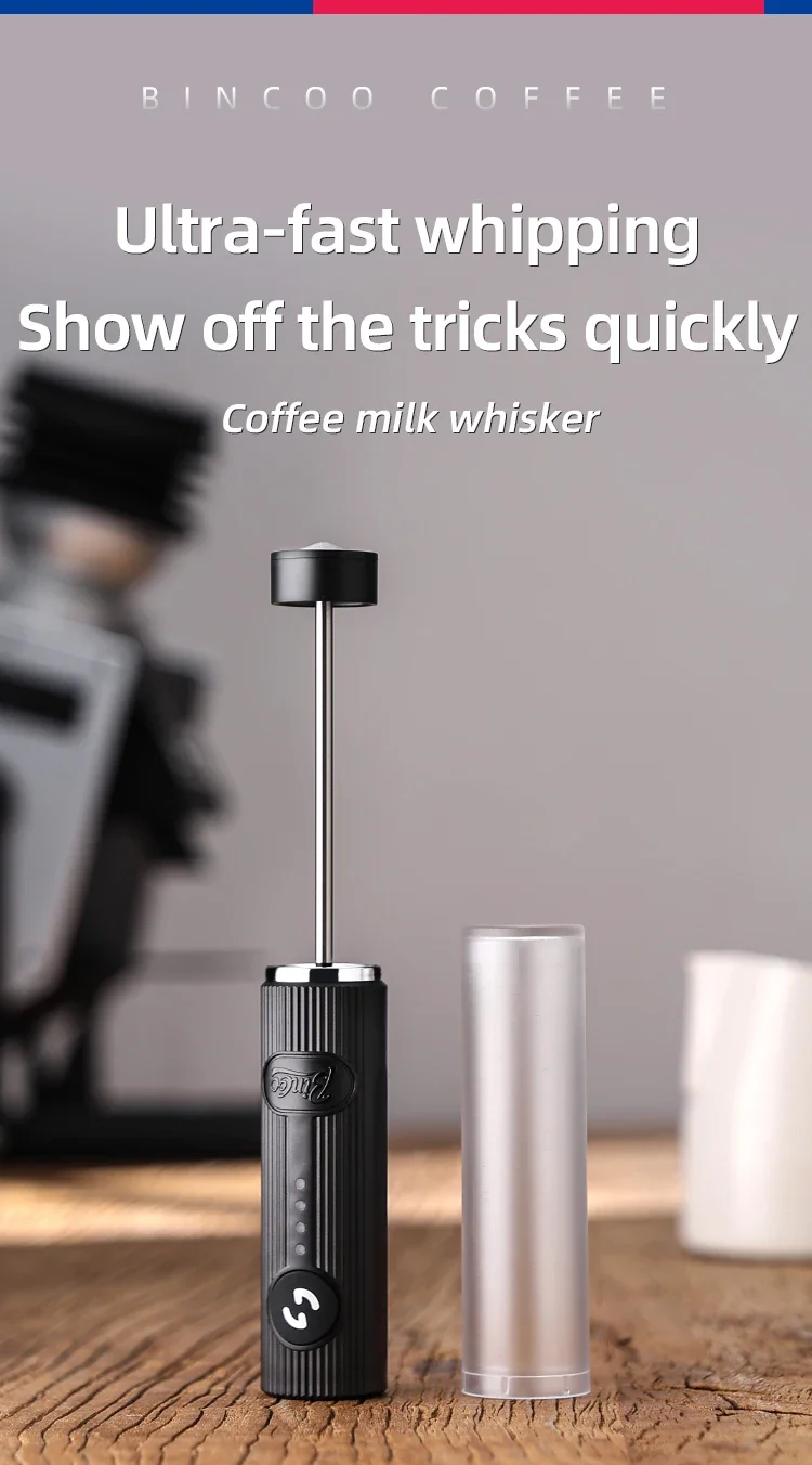 Bincoo Milk Foamer Coffee Whisk Mixer Electric Blender Egg Beater Mini Frother Handle Stirrer Cappuccino Maker Cooking Tools