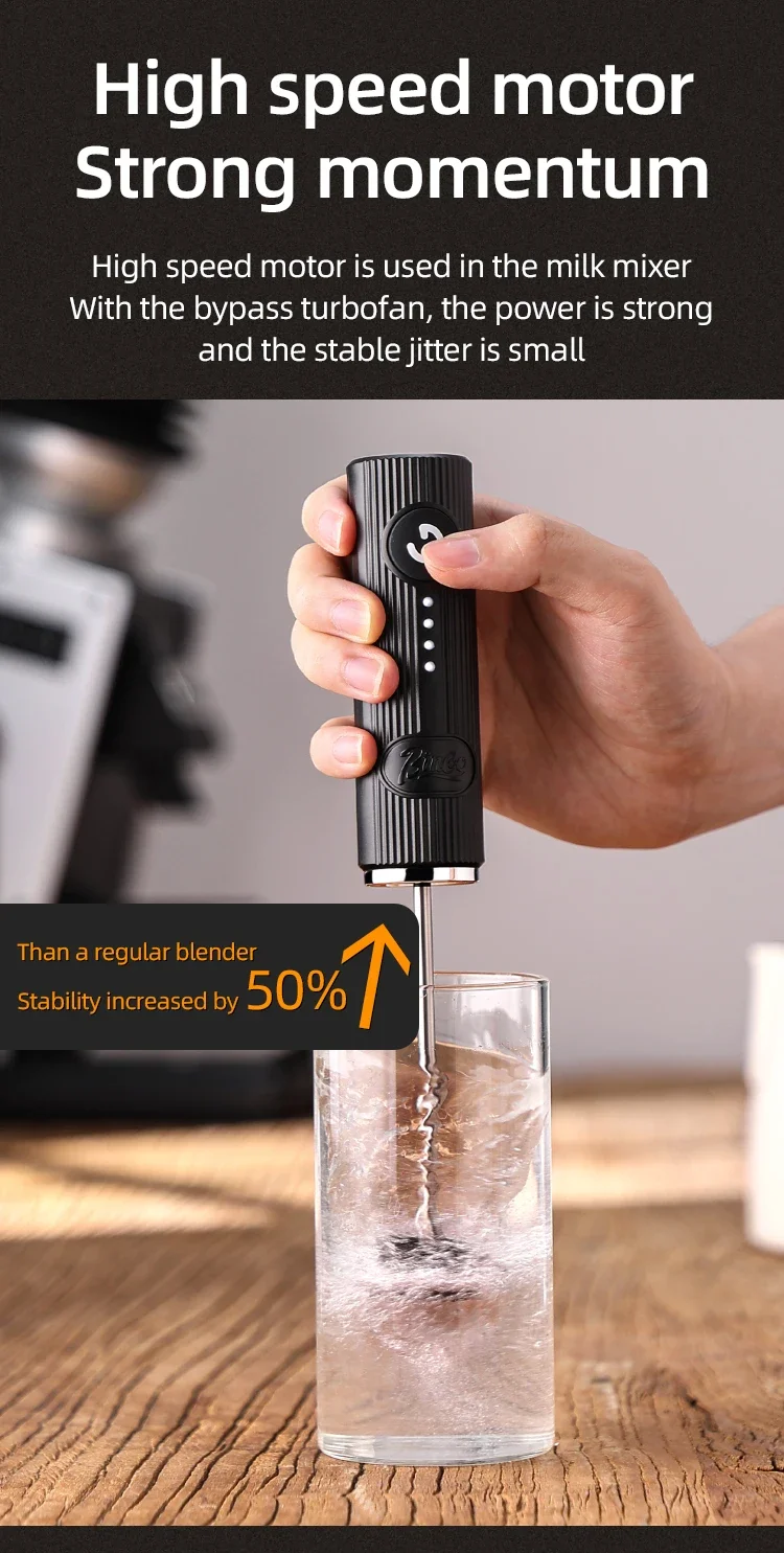 Bincoo Milk Foamer Coffee Whisk Mixer Electric Blender Egg Beater Mini Frother Handle Stirrer Cappuccino Maker Cooking Tools