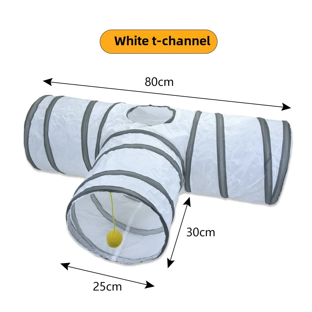 Cats Tunnel Foldable Pet Cat Toys Kitten Pet Training Interactive Fun Toy Tunnel Bored For Puppy Kitten Rabbit Play Tunnel Tube