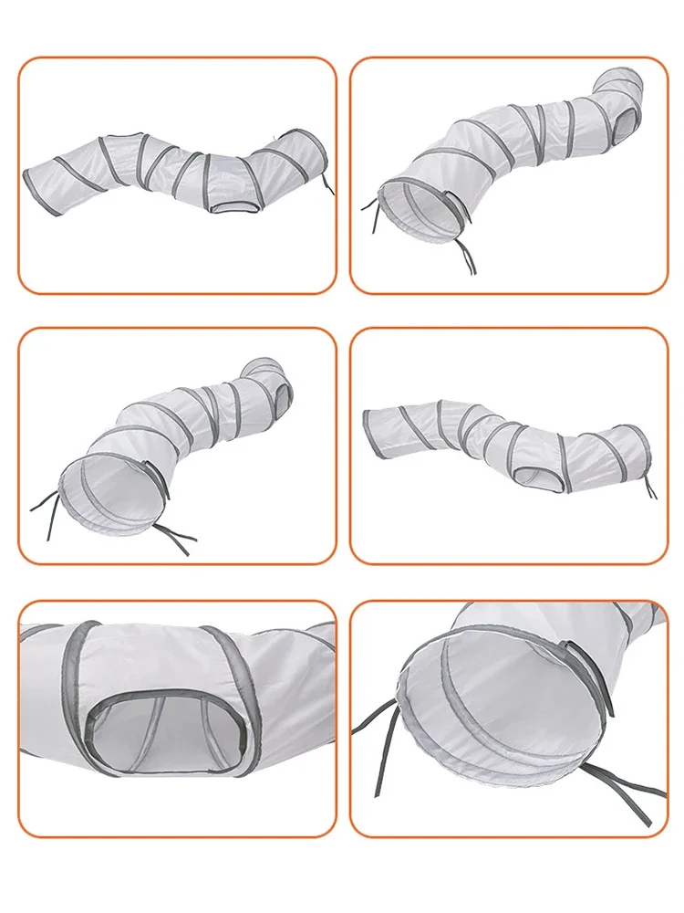 Cats Tunnel Foldable Pet Cat Toys Kitten Pet Training Interactive Fun Toy Tunnel Bored For Puppy Kitten Rabbit Play Tunnel Tube