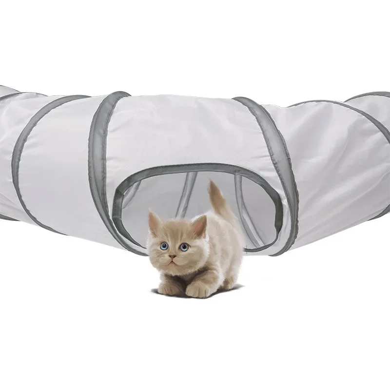 Cats Tunnel Foldable Pet Cat Toys Kitten Pet Training Interactive Fun Toy Tunnel Bored For Puppy Kitten Rabbit Play Tunnel Tube