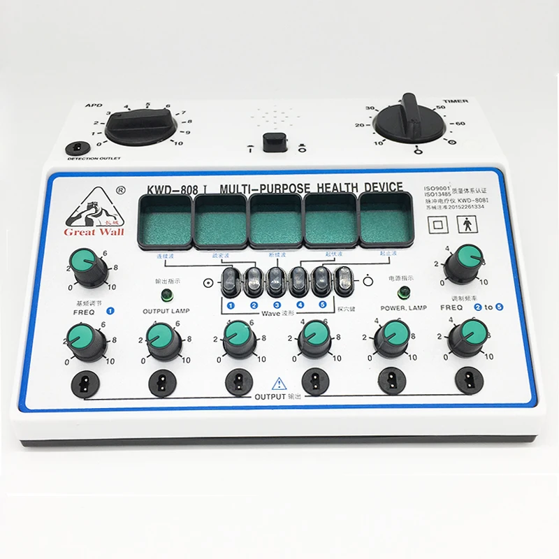 KWD808-I Electric Acupuncture Stimulator Machine Kwd808i 6 Channel Output Patch Massager Electrical Nerve Muscle Stimulator