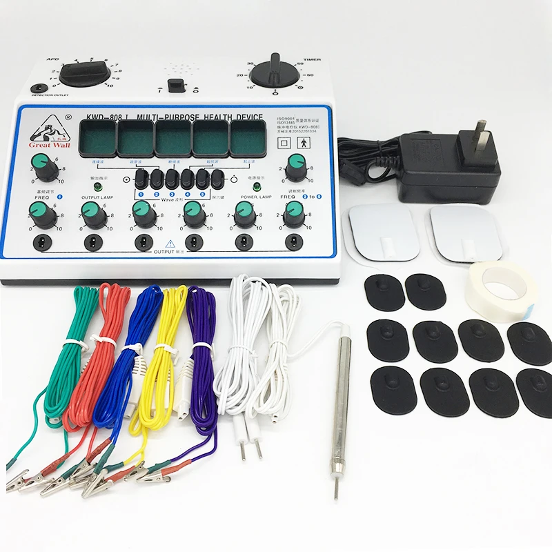 KWD808-I Electric Acupuncture Stimulator Machine Kwd808i 6 Channel Output Patch Massager Electrical Nerve Muscle Stimulator