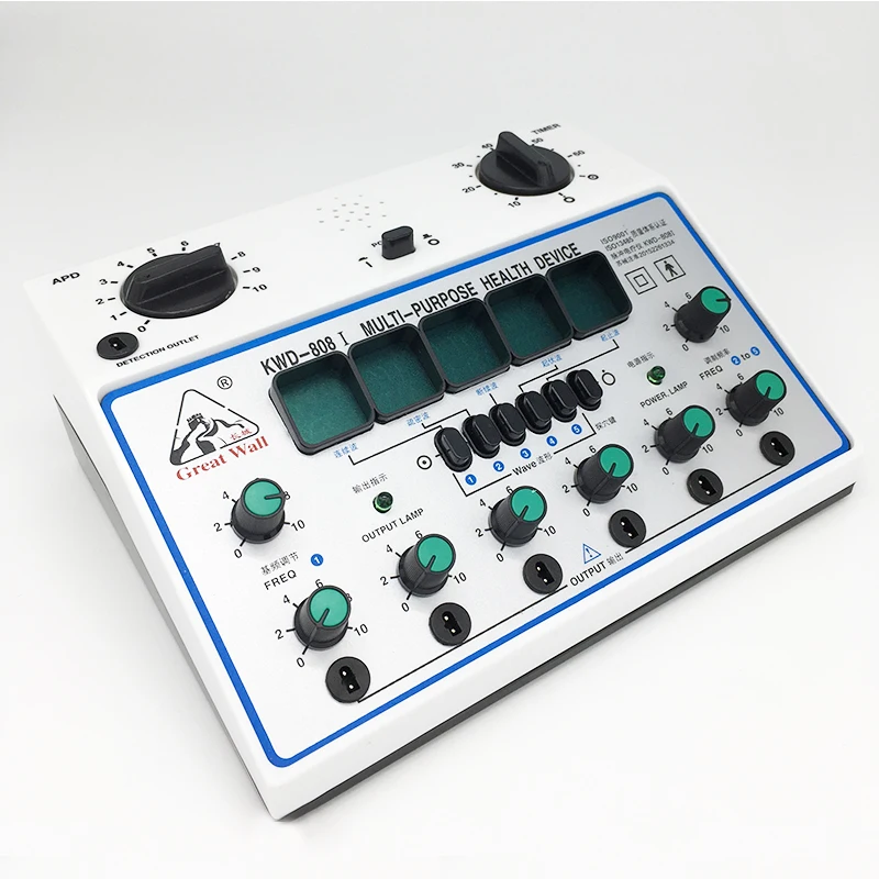KWD808-I Electric Acupuncture Stimulator Machine Kwd808i 6 Channel Output Patch Massager Electrical Nerve Muscle Stimulator