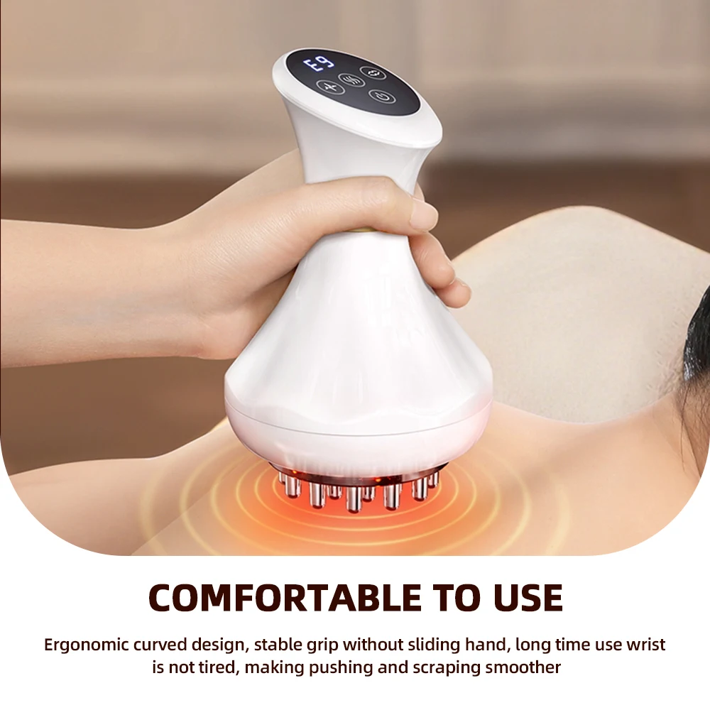 Electric Meridian Brush Vibration GuaSha Body Massager Body Scraping Massage Comb Muscle Relaxing Massager Edema Removal Scraper