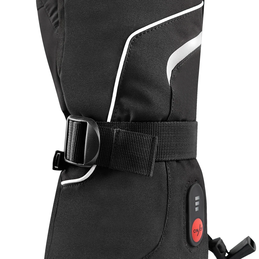 SNOW DEER Electric Heating Glove Winter Thermal Gloves Rechargeable with Battery for Men Women Waterproof Heated Ski Mittens
