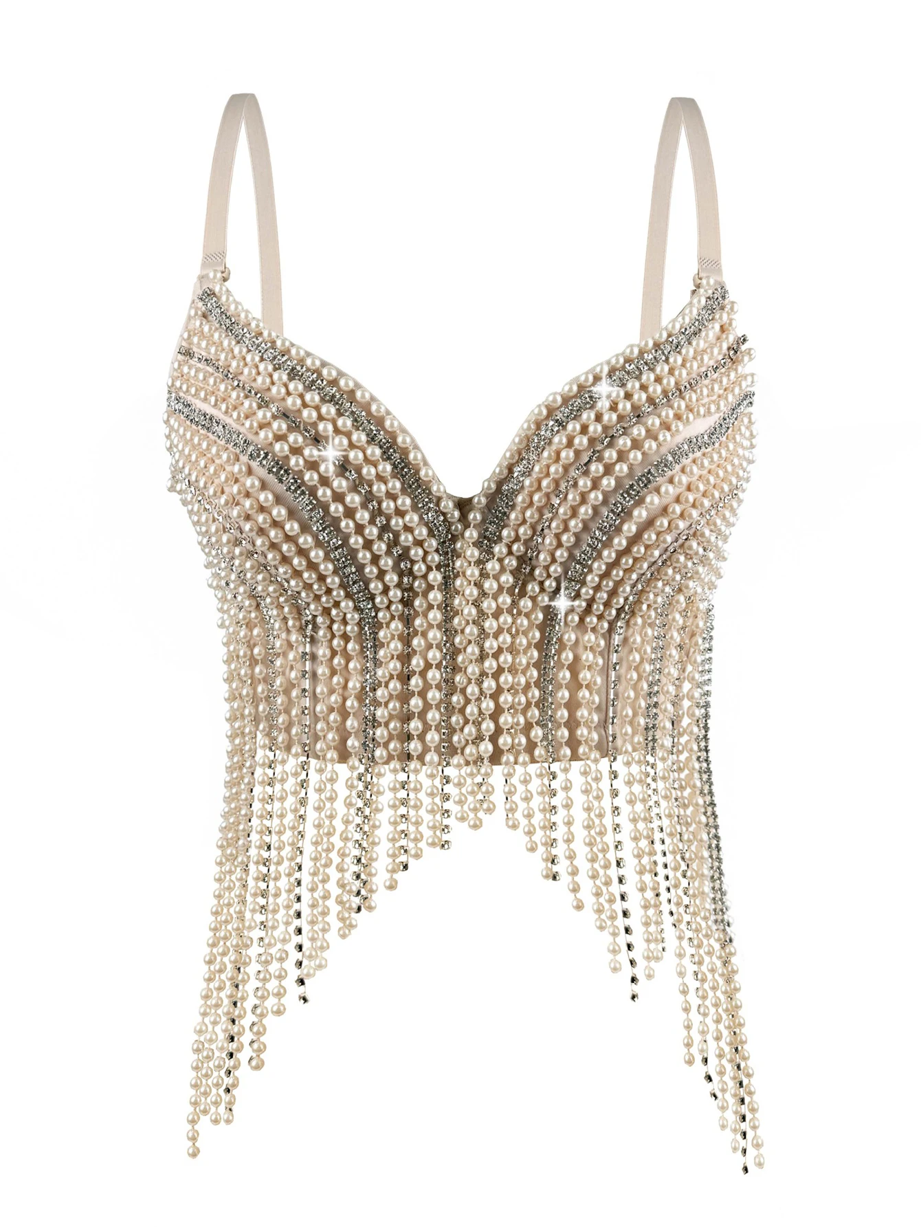 Sexy white rhinestone corset crop top women summer night club party tops woman halter tank top bra bustier hotwife street wear