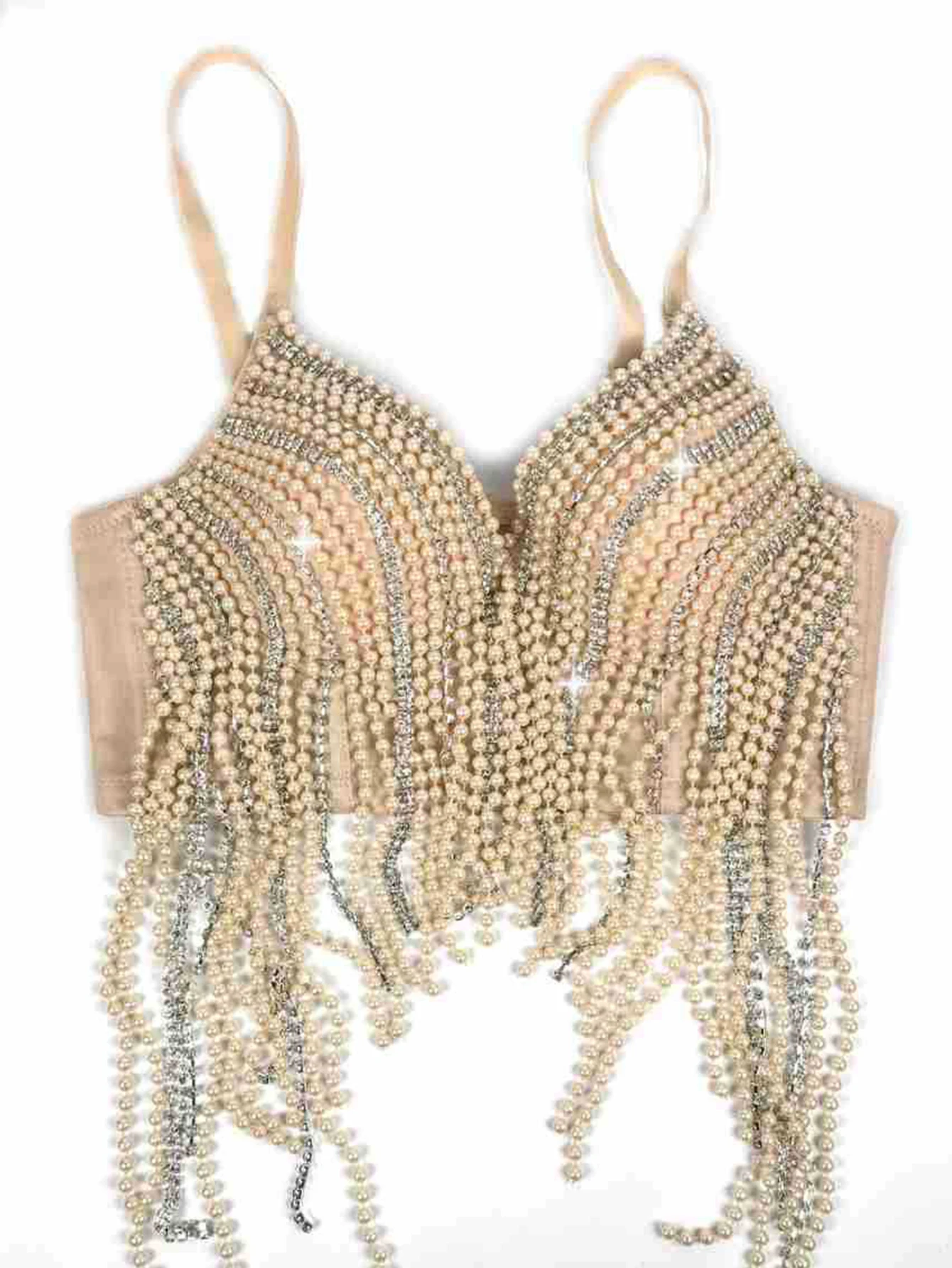 Sexy white rhinestone corset crop top women summer night club party tops woman halter tank top bra bustier hotwife street wear