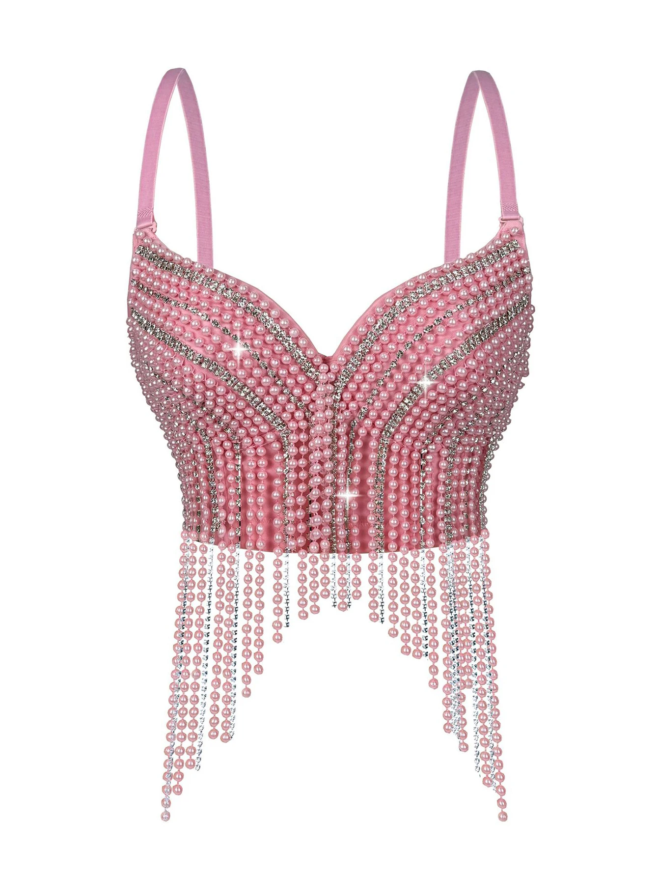 Sexy white rhinestone corset crop top women summer night club party tops woman halter tank top bra bustier hotwife street wear