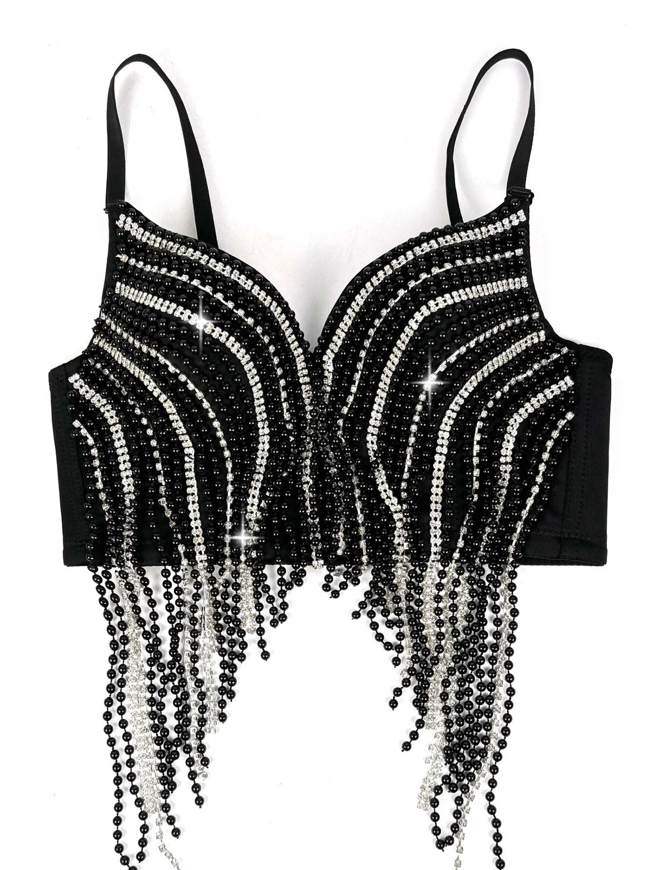 Sexy white rhinestone corset crop top women summer night club party tops woman halter tank top bra bustier hotwife street wear