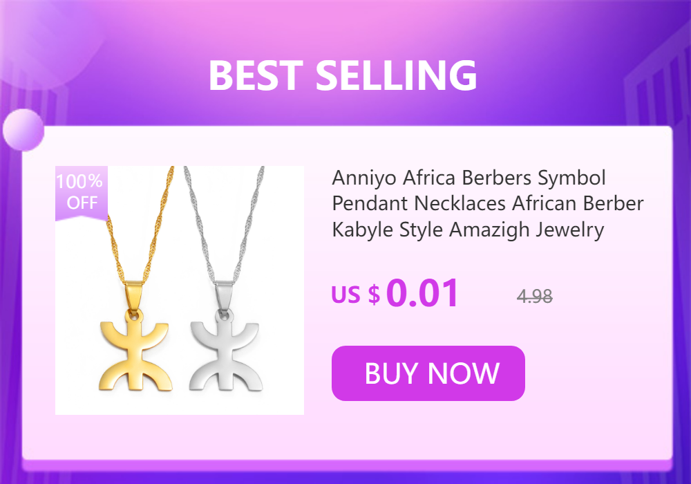 Anniyo 3Pieces Ankh Nefertiti & Africa Map Pendant Necklaces Gold Color Wedding Birthday Party Ethnic Jewelry Women Men #256306