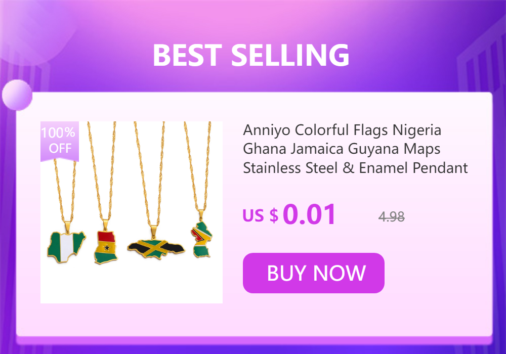Anniyo 3Pieces Ankh Nefertiti & Africa Map Pendant Necklaces Gold Color Wedding Birthday Party Ethnic Jewelry Women Men #256306