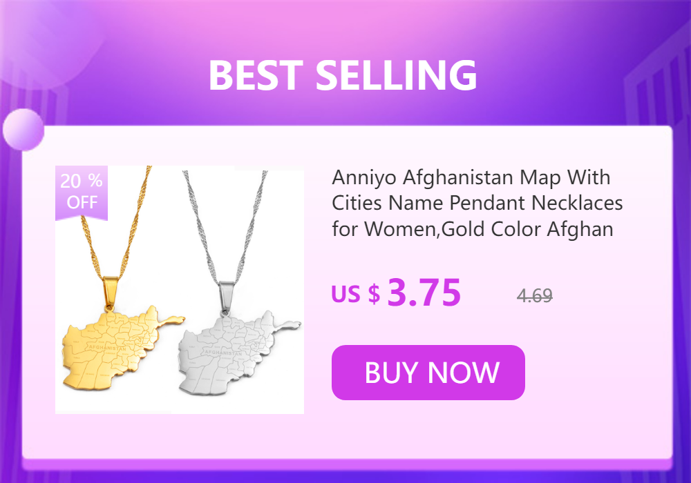 Anniyo 3Pieces Ankh Nefertiti & Africa Map Pendant Necklaces Gold Color Wedding Birthday Party Ethnic Jewelry Women Men #256306
