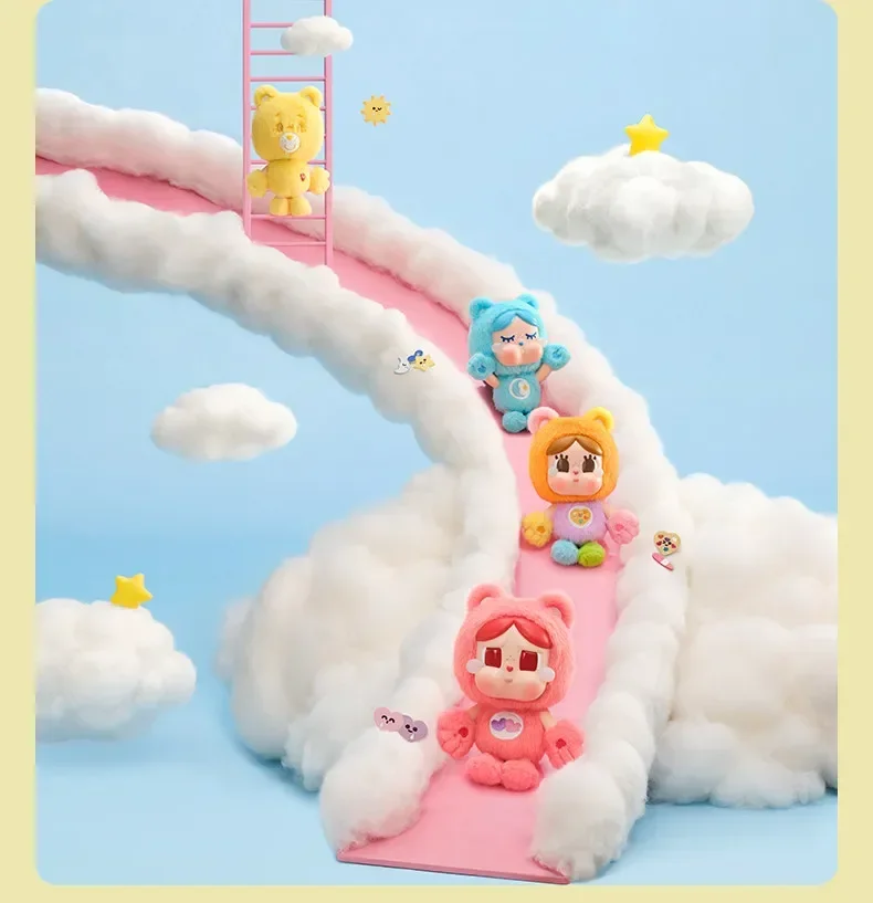 POP MART CRYBABY Care Bears Series Vinyl Plush Pendant Mystery Box Genuine Blind Box Guess Toys Bag Ornament Cute Figurines