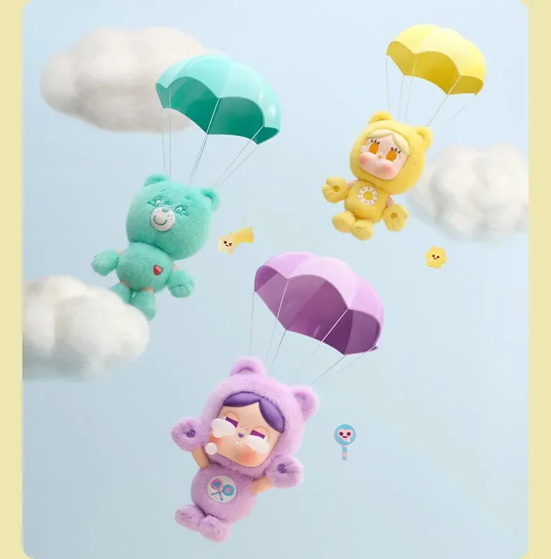POP MART CRYBABY Care Bears Series Vinyl Plush Pendant Mystery Box Genuine Blind Box Guess Toys Bag Ornament Cute Figurines