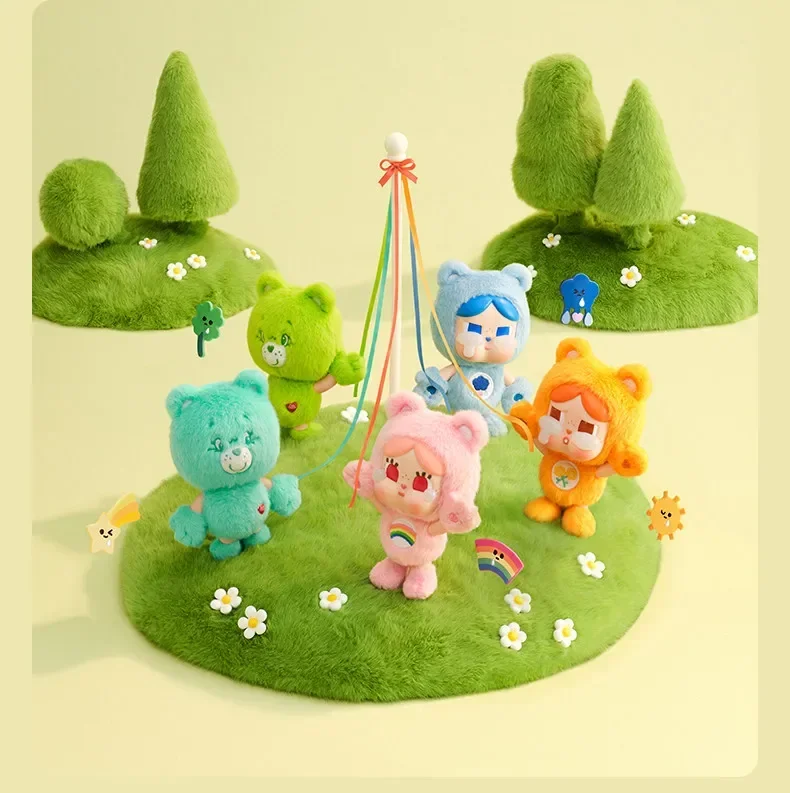 POP MART CRYBABY Care Bears Series Vinyl Plush Pendant Mystery Box Genuine Blind Box Guess Toys Bag Ornament Cute Figurines