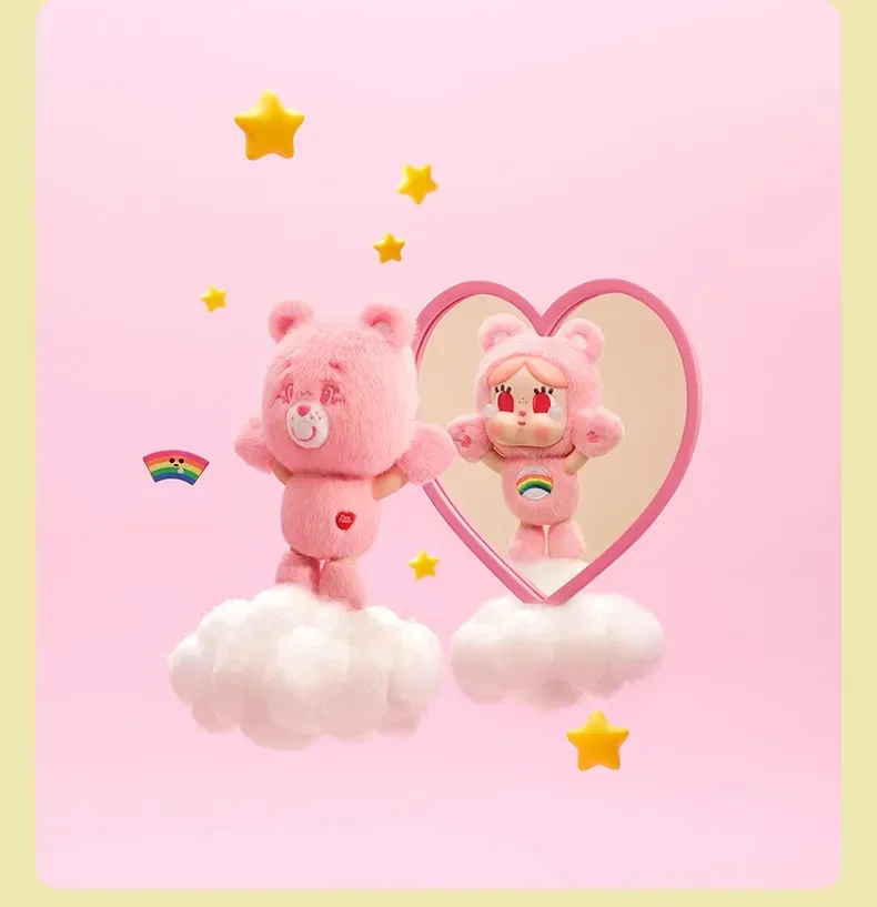 POP MART CRYBABY Care Bears Series Vinyl Plush Pendant Mystery Box Genuine Blind Box Guess Toys Bag Ornament Cute Figurines