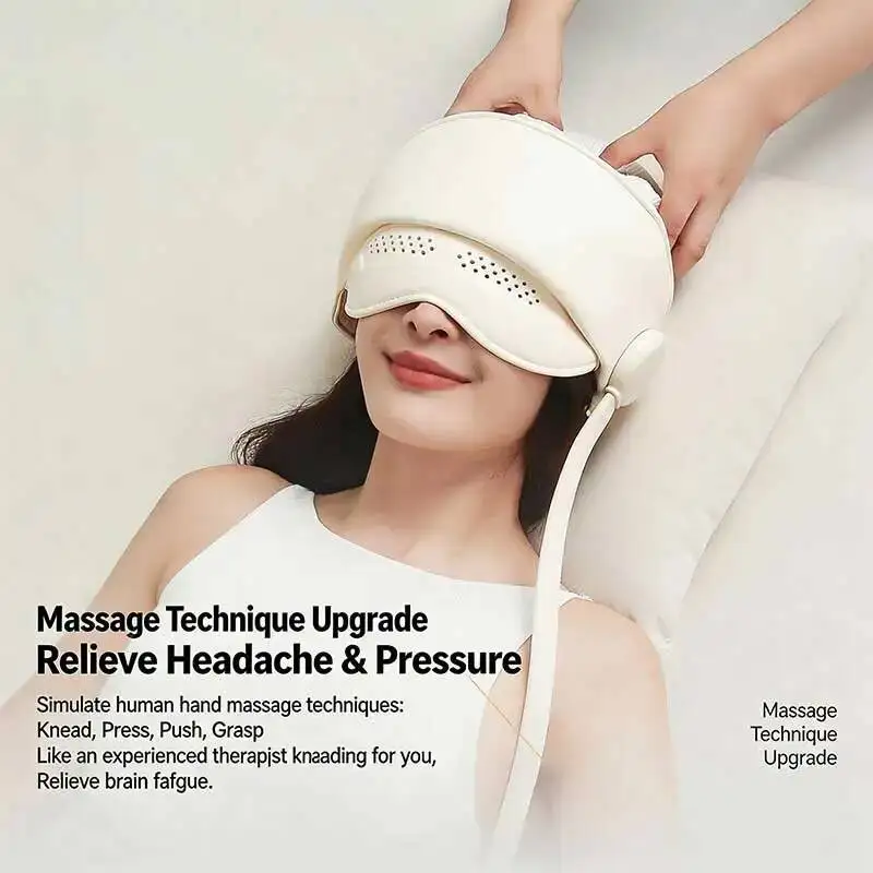 JianYouCare Portable Head and Eye Integrated Airbag Massager Rechargeable Hot Compression Scalp Massage Relieve Brain Fatigue