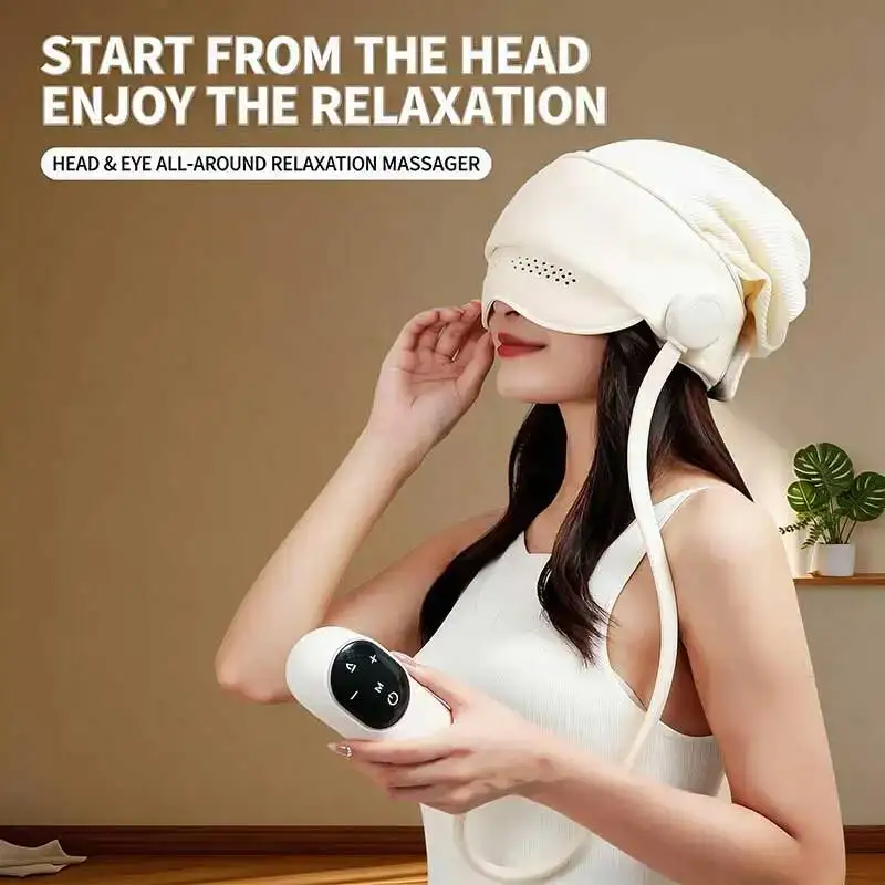JianYouCare Portable Head and Eye Integrated Airbag Massager Rechargeable Hot Compression Scalp Massage Relieve Brain Fatigue