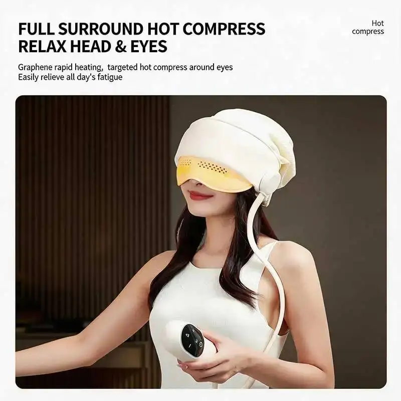 JianYouCare Portable Head and Eye Integrated Airbag Massager Rechargeable Hot Compression Scalp Massage Relieve Brain Fatigue