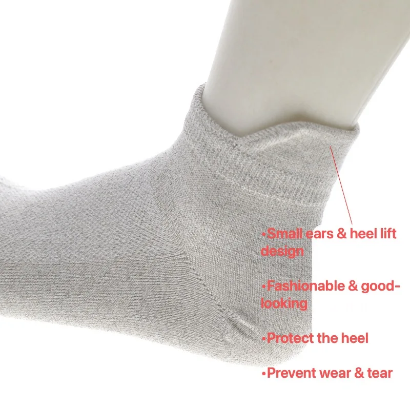 MAXSHARER Grounding Cotton Socks Conductive Silver Fiber Earthing Socks Anti-Bacterial & Moisture Wicking EMF Protection Socks