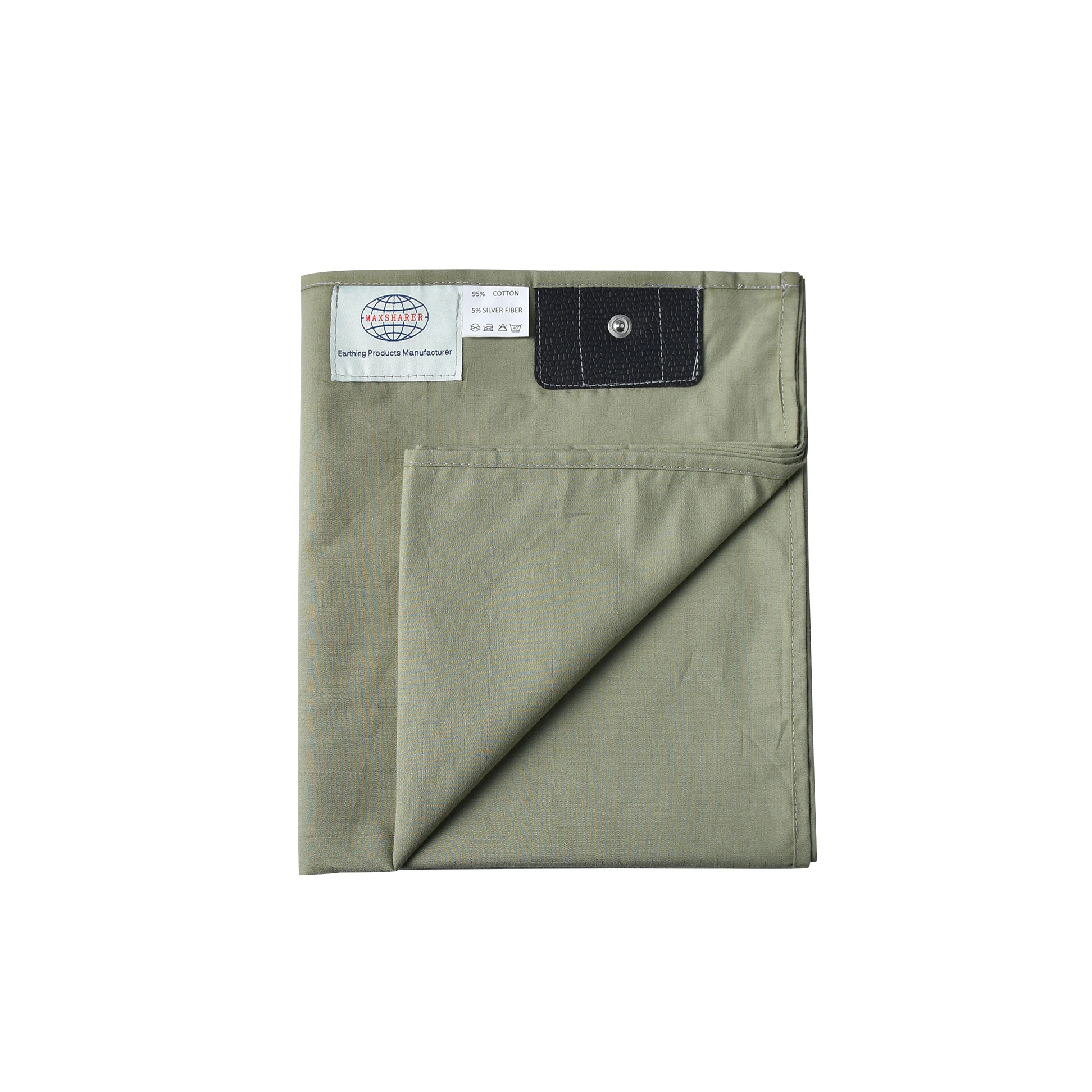 MAXSHARER Grounding Bed Sheet 68*132cm Conductive Silver Fiber Flat Sheet Organic Cotton Earthing Sheet for Better Sleep