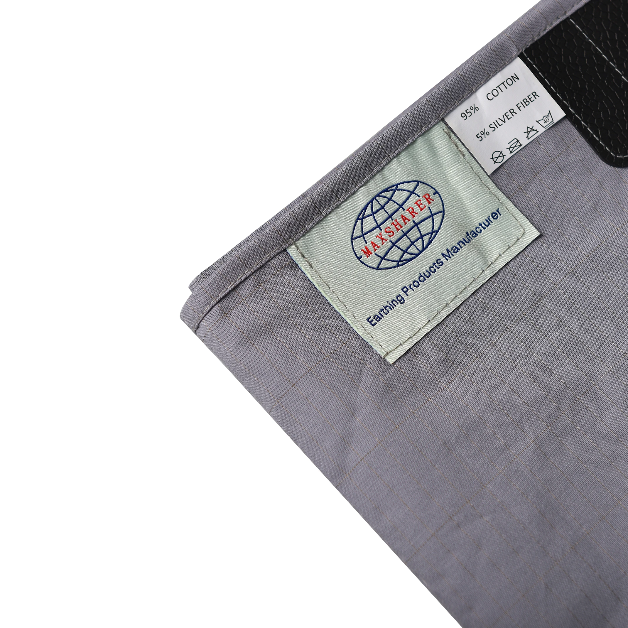 MAXSHARER Grounding Bed Sheet 68*132cm Conductive Silver Fiber Flat Sheet Organic Cotton Earthing Sheet for Better Sleep