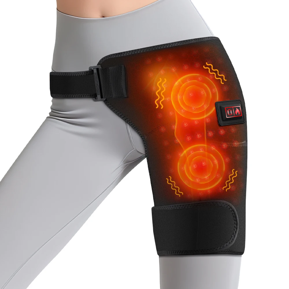 Hip Massage Belt with Professional 105 pcs 660nm Red Light Beads Heating Hip Massager for Thighs Buttock Hip Full-Wrap